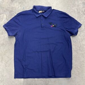 Burberry Men’s Polo Shirt XXXL Blue Nova Check Logo Designer Polo